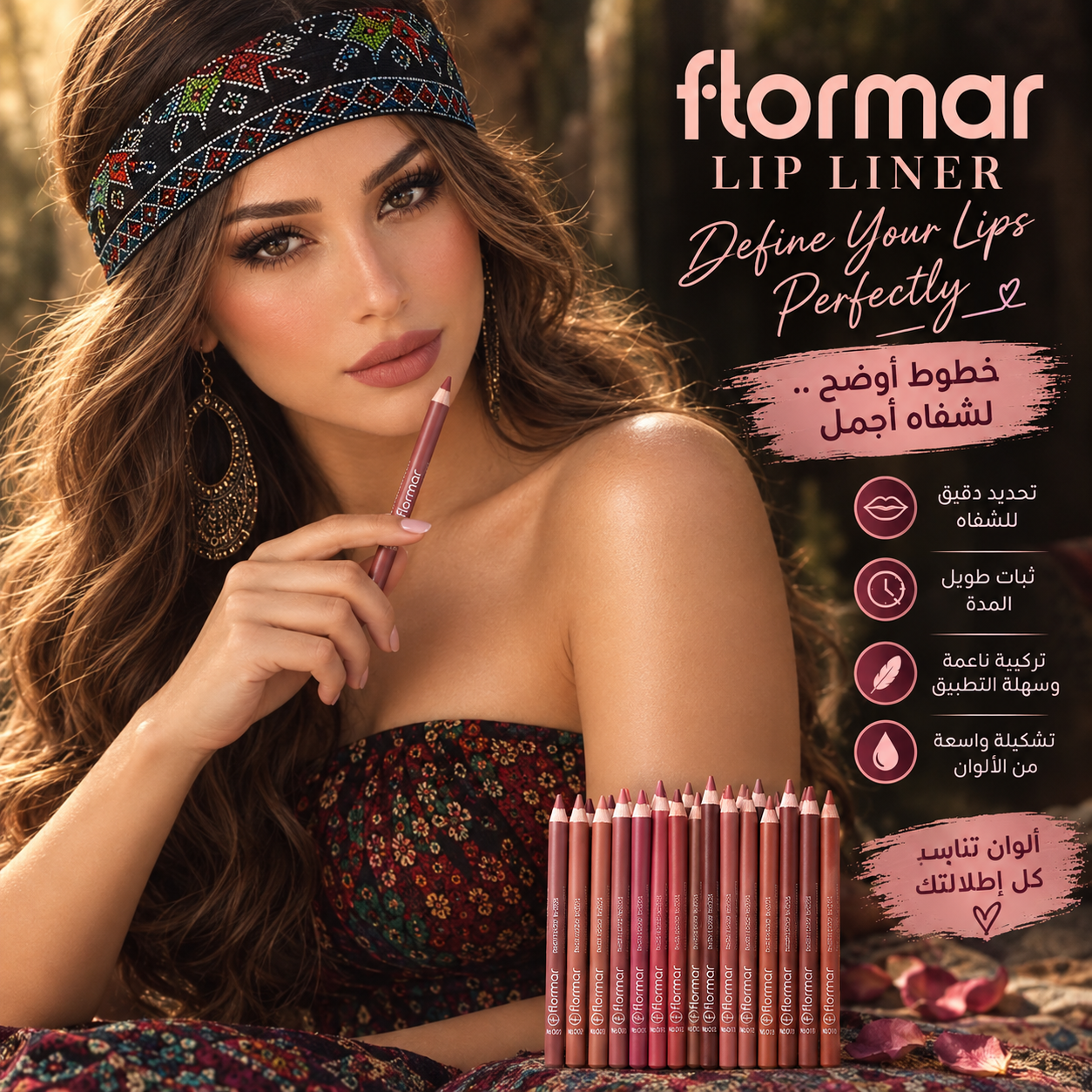 Flormar Lipstick Pencil – باكدج 12 لون أصلي 💄